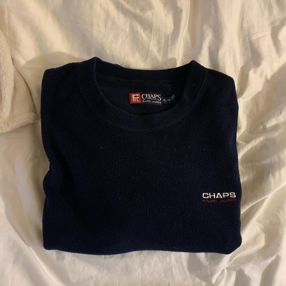 Vintage Ralph Lauren CHAPS fleece sweatshirt - Picture 3 of 5
